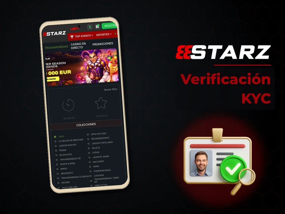 888Starz - Verificación KYC