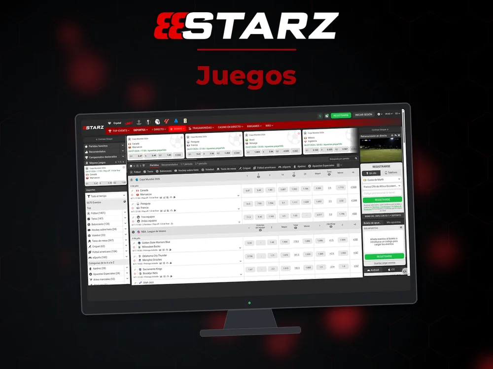 888Starz - Juegos