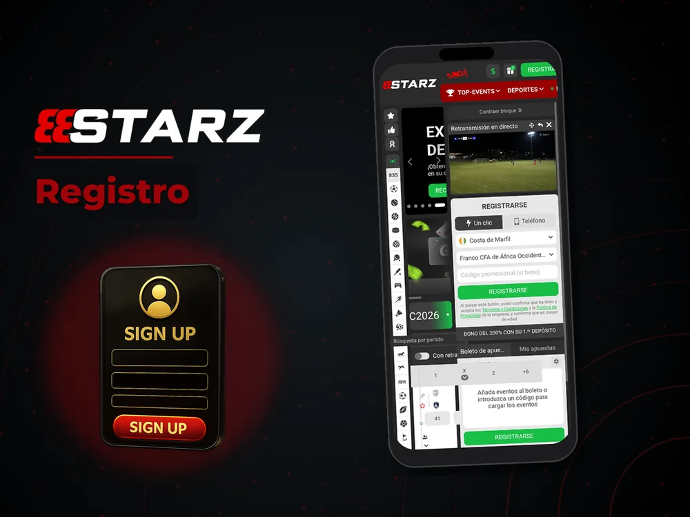 888Starz - Registro