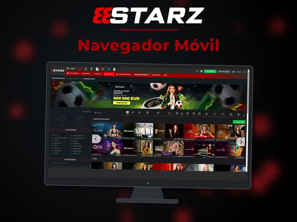 888Starz - Navegador Móvil
