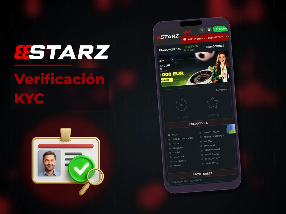 888Starz - Verificación KYC